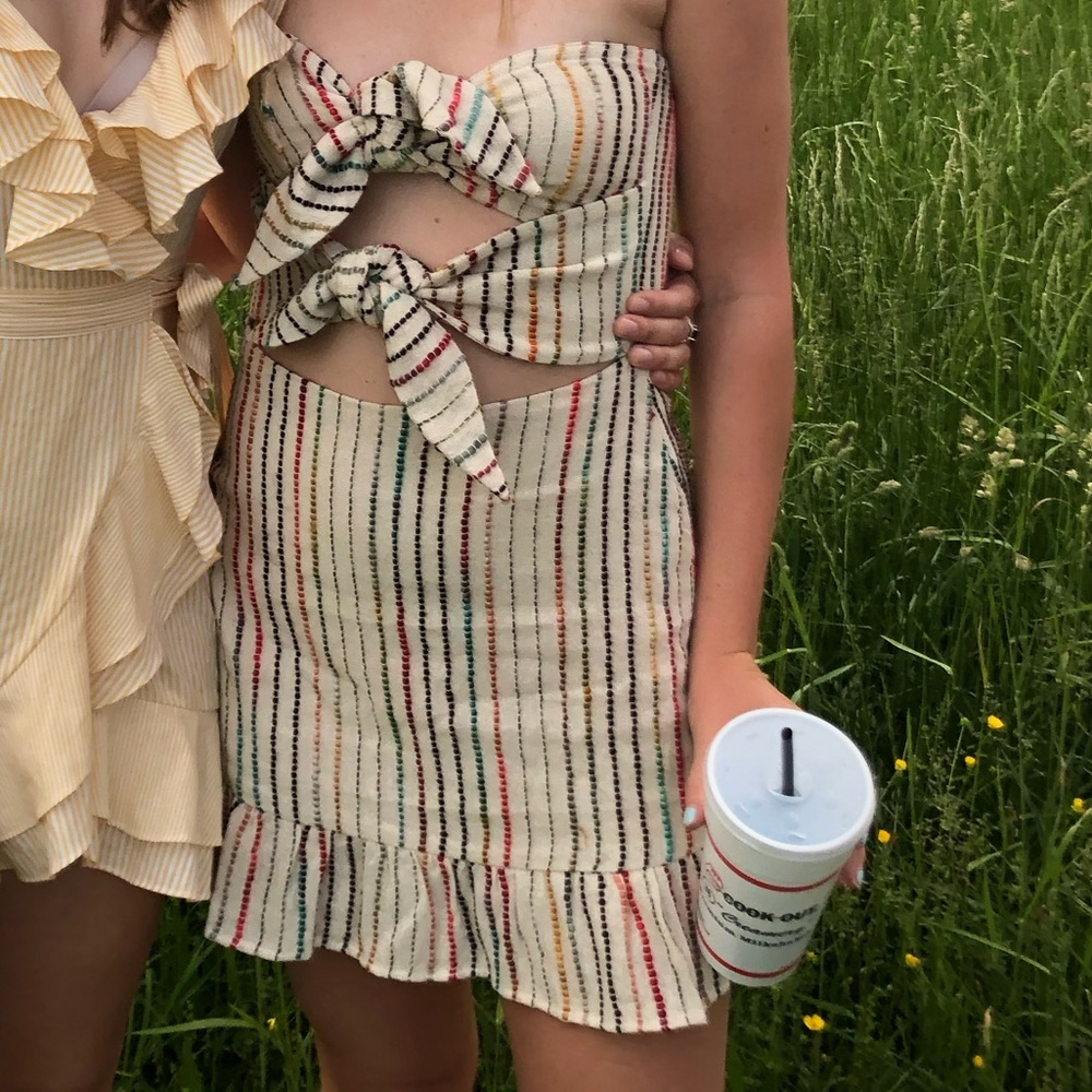 Tularosa strapless cutout dress